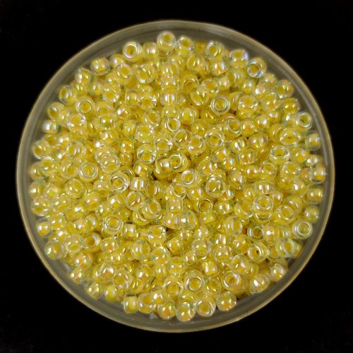 Miyuki kásagyöngy - 273 - Light Yellow Lined Crystal AB - méret:11/0
