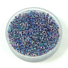   Miyuki Japanese Round Seed Bead - 274 - Amethyst Lined Crystal ABl - size:11/0
