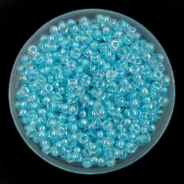   Miyuki Japanese Round Seed Bead - 278 - Aqua Lined Crystal AB - size:11/0