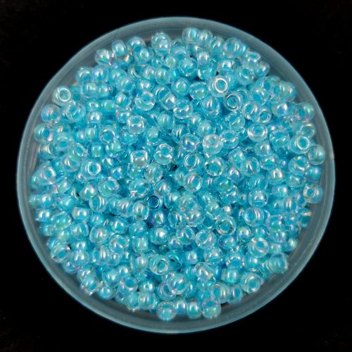 Miyuki Japanese Round Seed Bead - 278 - Aqua Lined Crystal AB - size:11/0