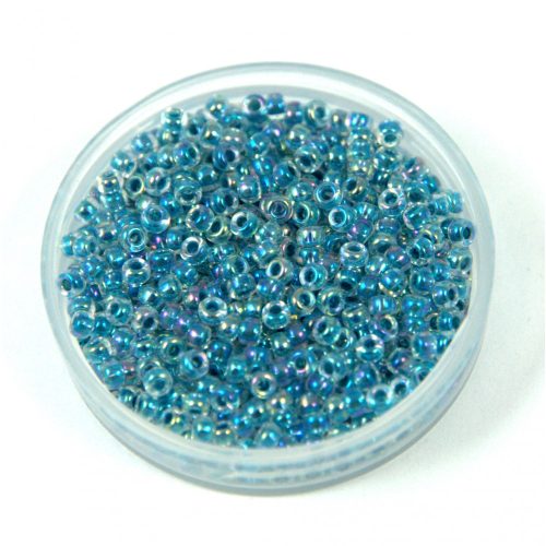 Miyuki Japanese Round Seed Bead - 279 - Marine Blue Lined Crystal AB  - size:11/0