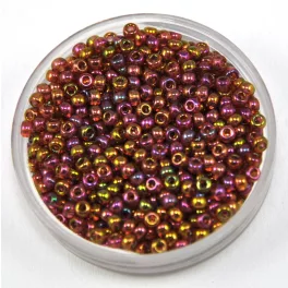   Miyuki Japanese Round Seed Bead - 301 - Gold Luster Rainbow Topas - size:11/0