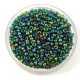 Miyuki Japanese Round Seed Bead - 344 - Fuchsia Lined Emerald AB - size:11/0 - 30g