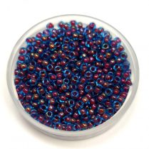   Miyuki Japanese Round Seed Bead - 346 - Fuchsia Lined Aqua - size:11/0 - 30g