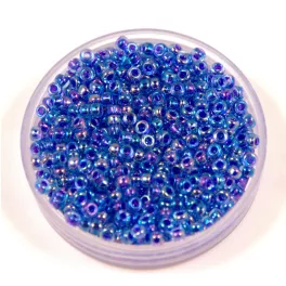   Miyuki Japanese Round Seed Bead - 353 - Cobalt Lined Sapphire AB - size:11/0