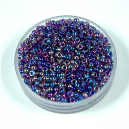   Miyuki Japanese Round Seed Bead - 356 - Purple Lined Amethyst AB - size:11/0