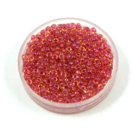   Miyuki Japanese Round Seed Bead - 363 -Dark Pink Lined Amber - size:11/0