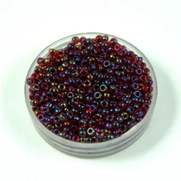   Miyuki Japanese Round Seed Bead - 367 - Garnet Lined Ruby - size:11/0