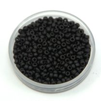   Miyuki Japanese Round Seed Bead - 401f - Matte Opaque Black - size:11/0 - 30g