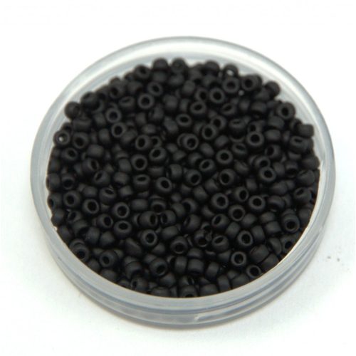 Miyuki Japanese Round Seed Bead - 401f - Matte Opaque Black - size:11/0