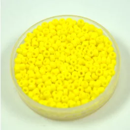   Miyuki Japanese Round Seed Bead - 404 - Opaque Yellow- size:11/0