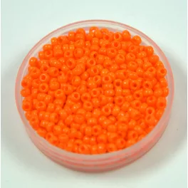   Miyuki Japanese Round Seed Bead - 405 - Opaque Tangerine - size:11/0