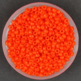   Miyuki Japanese Round Seed Bead - 406 - Opaque Orange- size:11/0