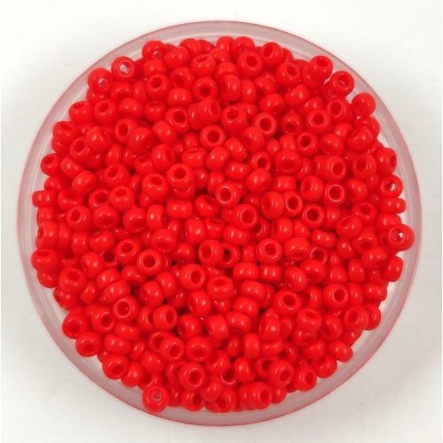 Miyuki Japanese Round Seed Bead - 407 - Opaque Vermillion Red - size:11/0