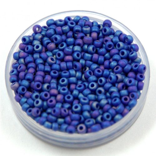 Miyuki Japanese Round Seed Bead -  414fr - Rainbow Matte Opaque Cobalt - size:11/0