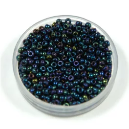   Miyuki Japanese Round Seed Bead - 452 - Metallic Dark Blue Iris - size:11/0