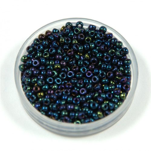 Miyuki Japanese Round Seed Bead - 452 - Metallic Dark Blue Iris - size:11/0