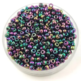   Miyuki Japanese Round Seed Bead - 455d - Metallic Purple Green Iris - size:11/0