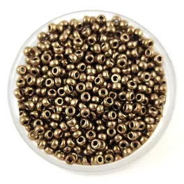   Miyuki Japanese Round Seed Bead - 457 - Metallic Dark Bronze - size:11/0