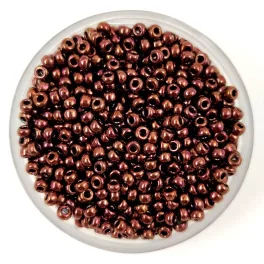   Miyuki Japanese Round Seed Bead - 457B - Metallic Dark Raspberry Iris (Bronze) - size:11/0