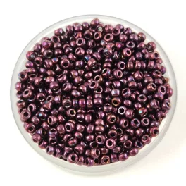   Miyuki Japanese Round Seed Bead - 460 - Metallic Dark Raspberry - size:11/0