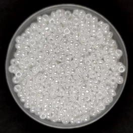   Miyuki Japanese Round Seed Bead - 471 - Opaque White AB - size:11/0 - 30g