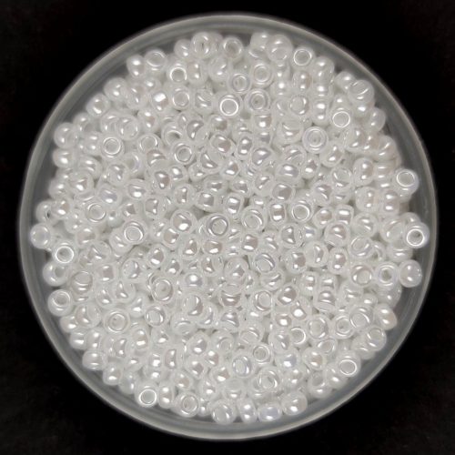 Miyuki Japanese Round Seed Bead - 471 - Opaque White AB - size:11/0