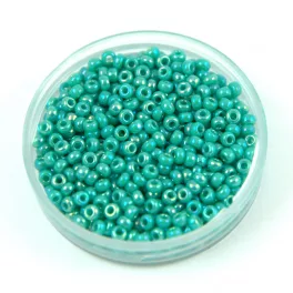   Miyuki Japanese Round Seed Bead - 481 - Opaque Turquoise Green AB - size:11/0 - 30g