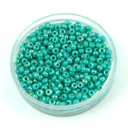 Miyuki Japanese Round Seed Bead - 481 - Opaque Turquoise Green AB - size:11/0 - 30g