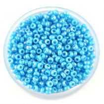   Miyuki Japanese Round Seed Bead - 482 - Opaque Turquoise Blue AB - size:11/0 - 30g