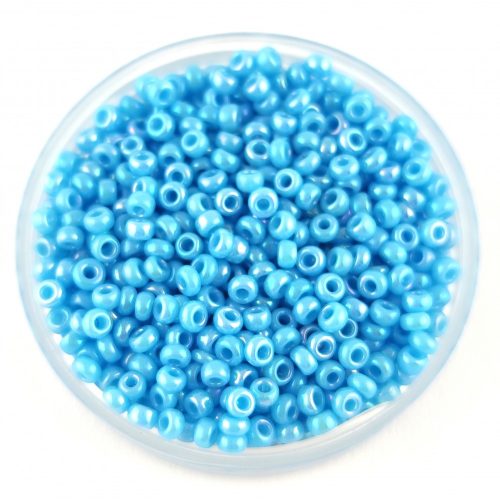 Miyuki Japanese Round Seed Bead - 482 - Opaque Turquoise Blue AB - size:11/0