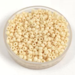   Miyuki Japanese Round Seed Bead - 492 - Opaque Dark Cream - size:11/0