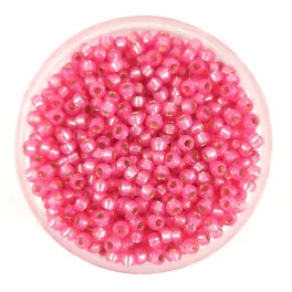   Miyuki Japanese Round Seed Bead - 556 - Dyed Rose Silver Lined Alabaster - size:11/0