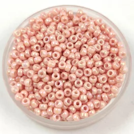   Miyuki Japanese Round Seed Bead - 596-1 - Opaque Tea Rose Luster - size:11/0