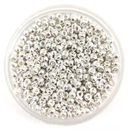   Miyuki Japanese Round Seed Bead - 961 - Bright Sterling Silver Plated - méret:11/0 (Sterling Ezüst bevonatú)