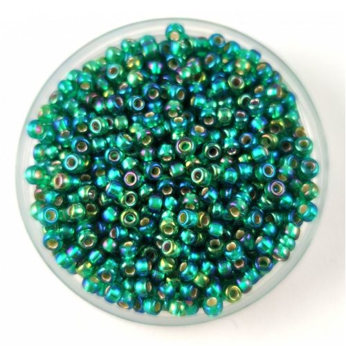Miyuki Japanese Round Seed Bead -1017 - Silver Lined Emerald AB - size:11/0