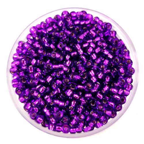 Miyuki Japanese Round Seed Bead - 1345 - Dyed Silver Lined Violet - size:11/0