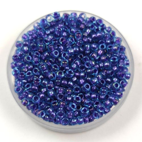 Miyuki Japanese Round Seed Bead - 1827 - Purple Lined Aqua Luster - size:11/0