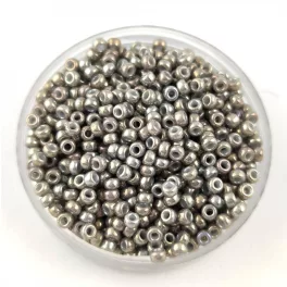   Miyuki Japanese Round Seed Bead - 1865 - Opaque Grey Luster - size:11/0