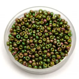   Miyuki Japanese Round Seed Bead - 1897 - Opaque Golden Olive Luster - size:11/0