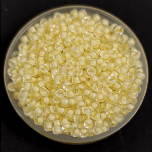 Miyuki Japanese Round Seed Bead - 1921 - Semi Frosted Yellow Lined Crystal - size:11/0