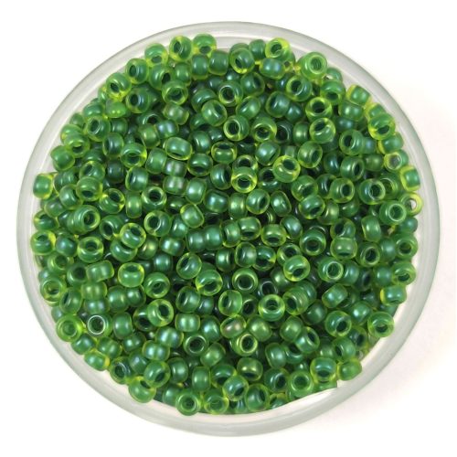 Miyuki Japanese Round Seed Bead - 1926 - Semi Frosted Jade Lined Yellow - size:11/0