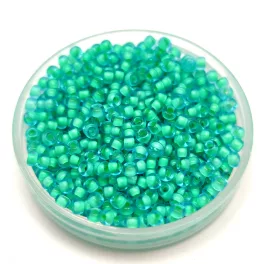  Miyuki Japanese Round Seed Bead - 1927 - Mint Lined Aqua - size:11/0