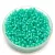Miyuki Japanese Round Seed Bead - 1927 - Mint Lined Aqua - size:11/0