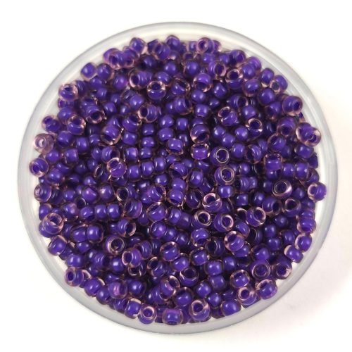 Miyuki Japanese Round Seed Bead - 1932 - Transparent Semi-Frosted Dark Lilac Lined Light Amethyst - size:11/0