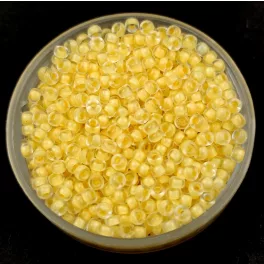   Miyuki Japanese Round Seed Bead - 1936 - Semi-Frosted Daffodil Lined Crystal - size:11/0