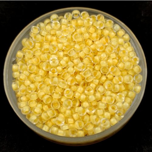 Miyuki Japanese Round Seed Bead - 1936 - Semi-Frosted Daffodil Lined Crystal - size:11/0