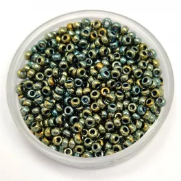   Miyuki Japanese Round Seed Bead - 1958 - Metallic Olive Green Iris - size:11/0
