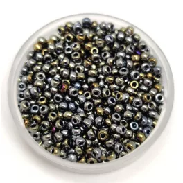  Miyuki Japanese Round Seed Bead - 1960 - Light Hematite Iris - size:11/0