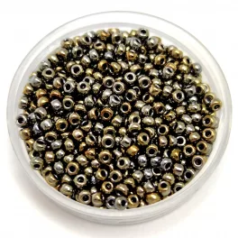   Miyuki Japanese Round Seed Bead - 1962 - Metallic Nickel Iris Luster - size:11/0